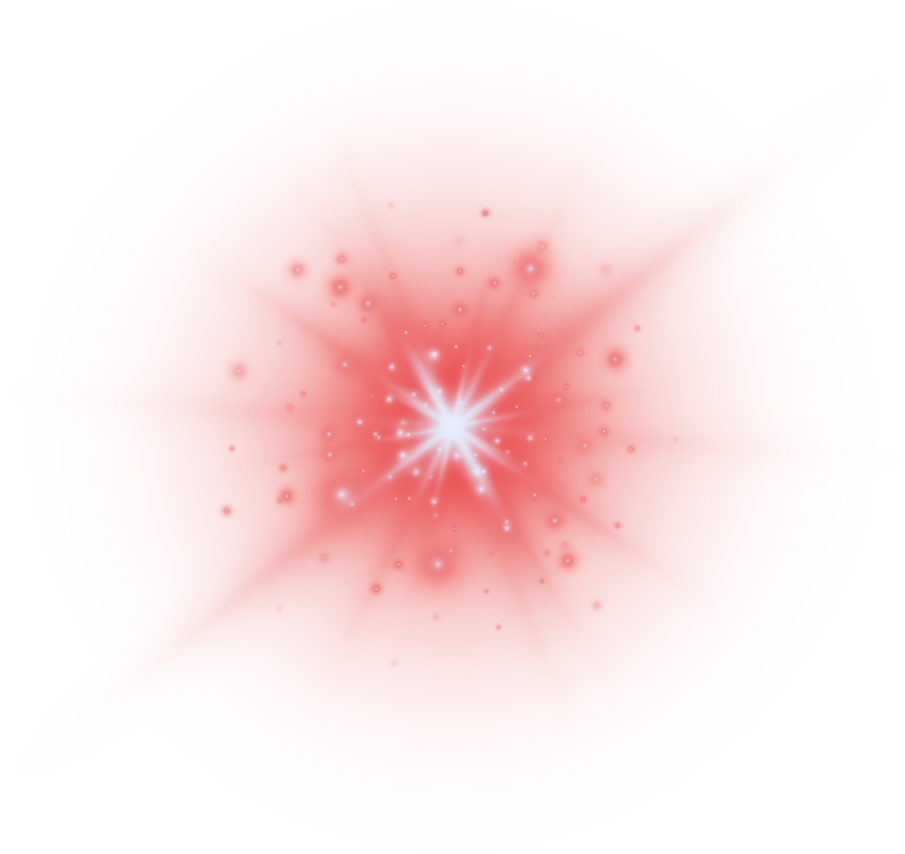 Red Lens Flare with Sparkles