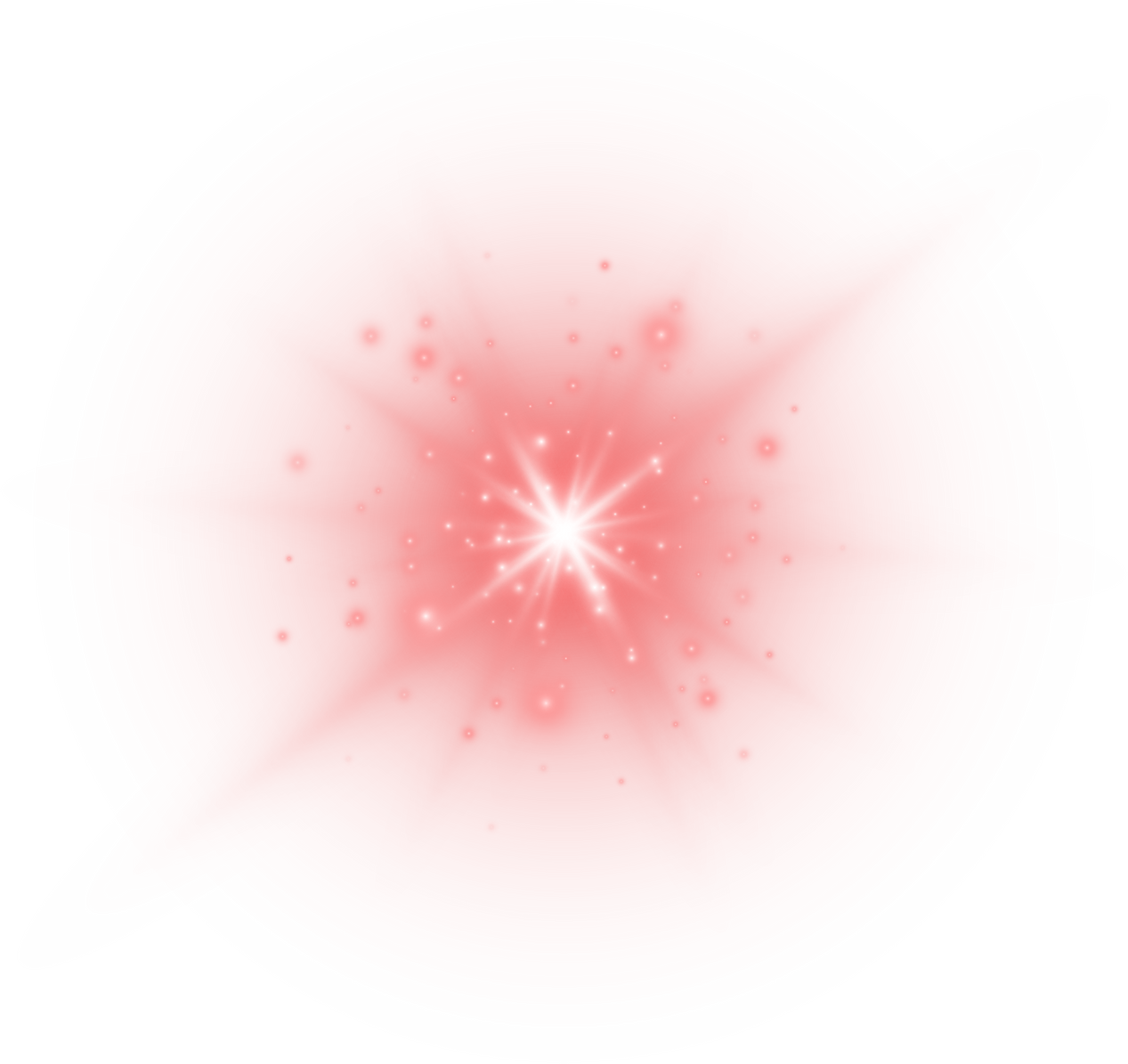 Red Lens Flare with Sparkles