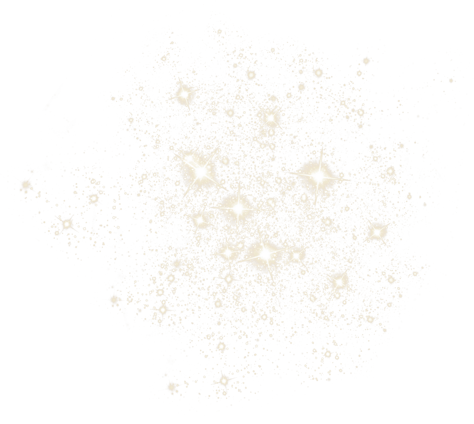 White Glitter Shining Stars 