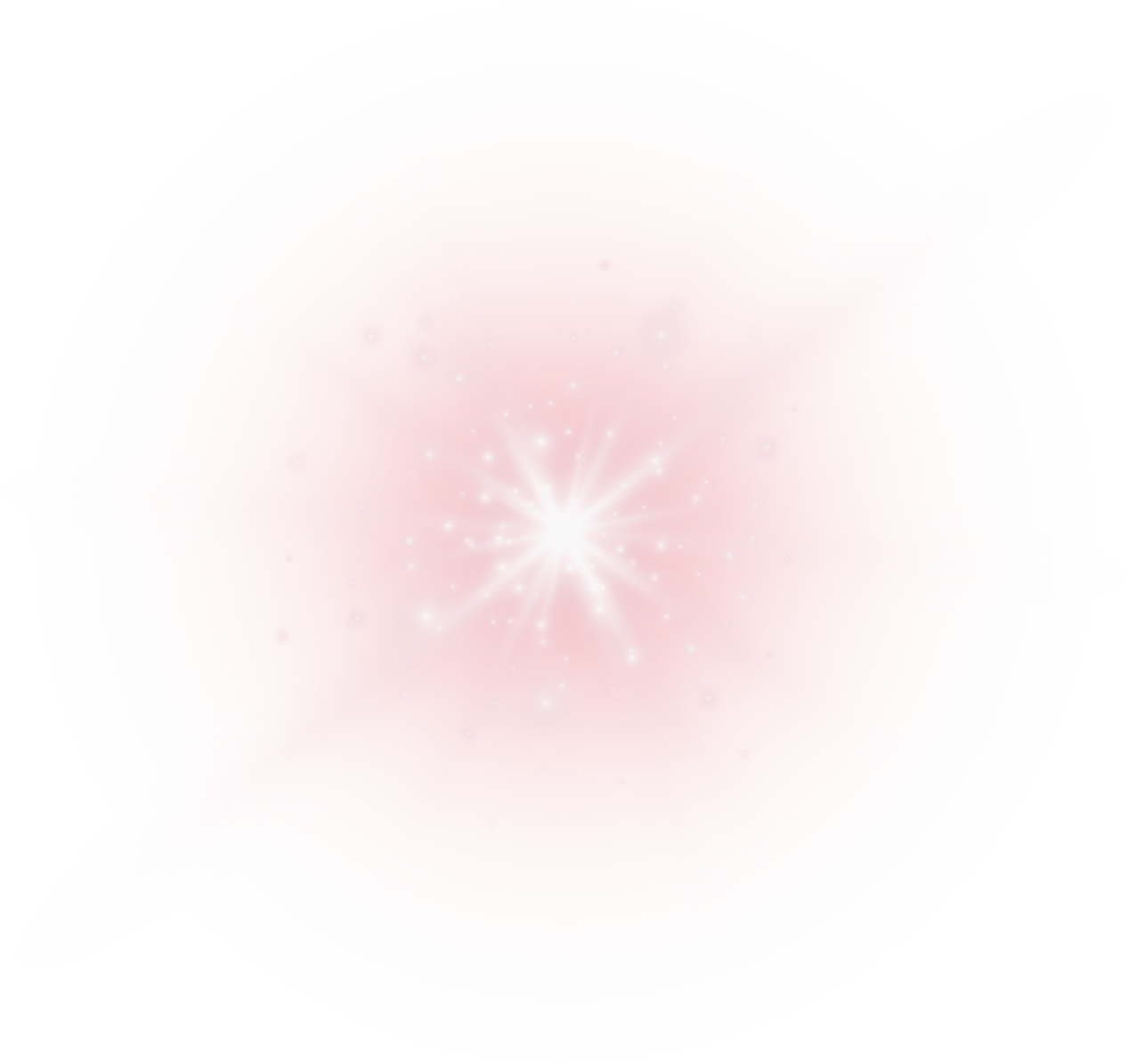 Red Lens Flare with Sparkles